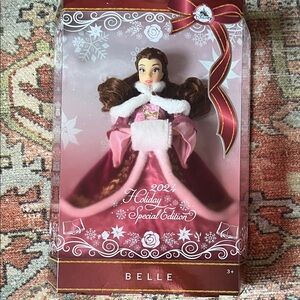 Disney Belle 2024 Holiday Special Edition Doll - Pink and White